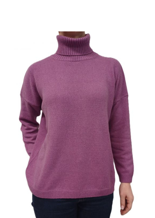 Maglia Donna Over Collo Alto Cashmere Rigenerato